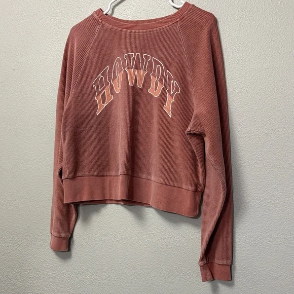 Altar'd State ‘Howdy’ Ribbed Sweatshirt - Picture 2 of 11